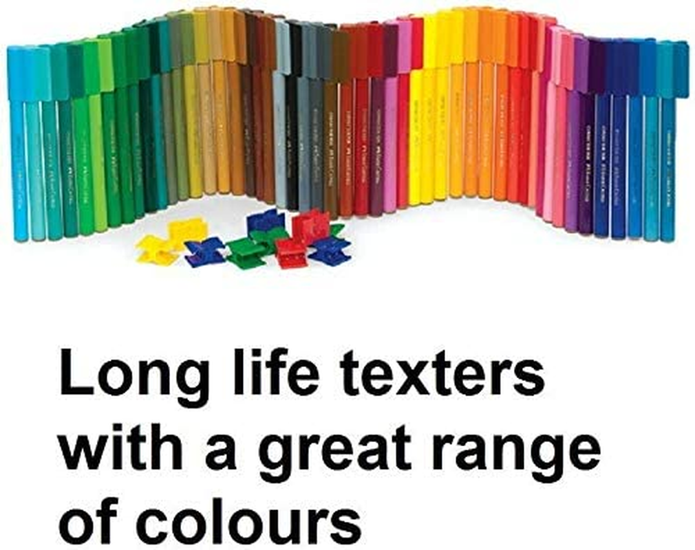 Faber Castell 48 Pack Texters Connector Pens Art Drawing Texta Colouring Kids