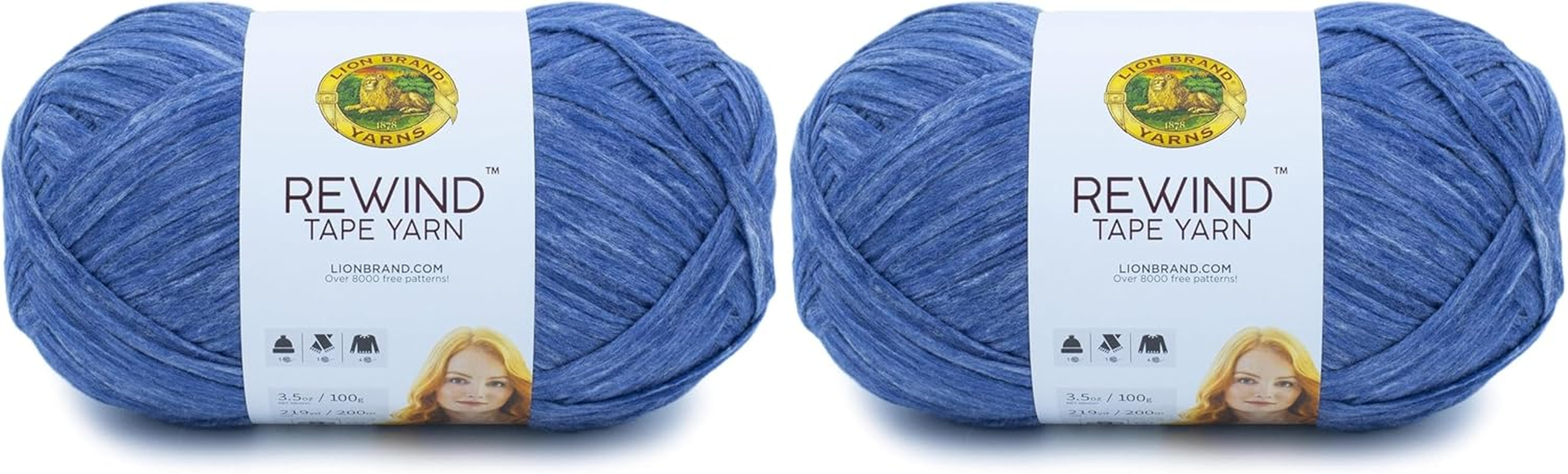 Lion Brand Yarn Rewind Yarn, Yarn for Knitting and Crocheting, Craft Tape Yarn, 1-Pack, Mahogany Rose, 657 Foot (Pack of 1) image number 3