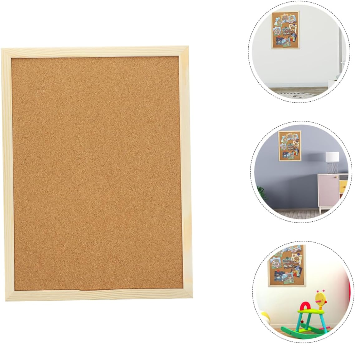 Tofficu Thumbtack Board Cork Board Wall for Household Office Decor Bulletin Memo Message Cork image number 6