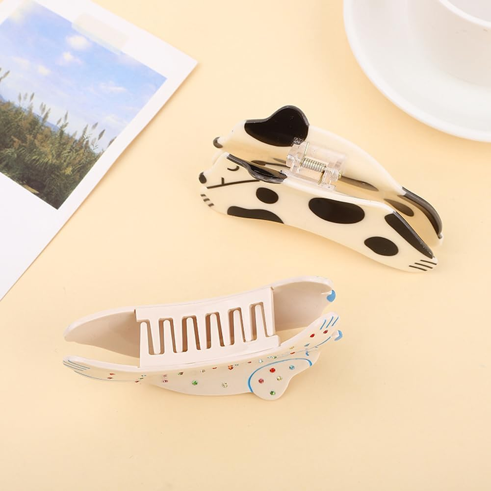 2 Pack Cute Dog Hair Claw Clips for Thick and Thin Hair Large Non-Slip Jaw Clips Hairpins Dog Styling Hair Accessories for Women Girls (2 Styles) image number 3