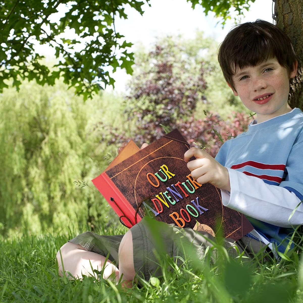 Our Adventure Book 12X12 Inch - Handmade Scrapbook Album for Travel, Wedding, Writing - 60 Pages DIY Memory Album - Perfect for Anniversary, Friends, Family, and Couple Gifts (12In-Adventure Book) - Brown image number 7