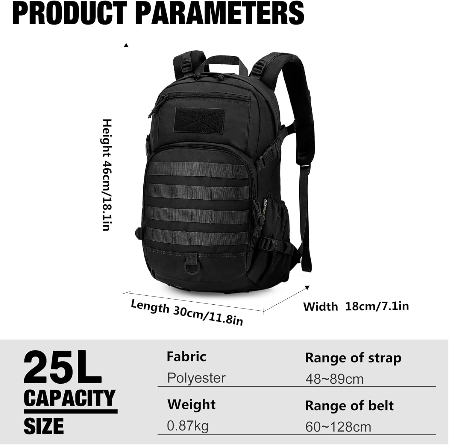 Mardingtop 25L Military Backpacks for Tactical Bicycle Hiking Walking Climbing Mountaineering Cycling Backpack