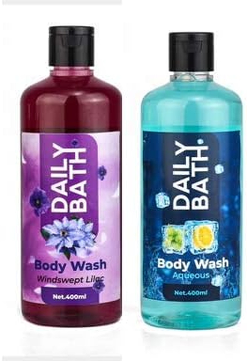Jeehukm All Skin Types Daily Bath Body Wash Windswept Lilac & Aqueous Pack of 2 (400 ML EACH) BATH LOAF FREE image number 5