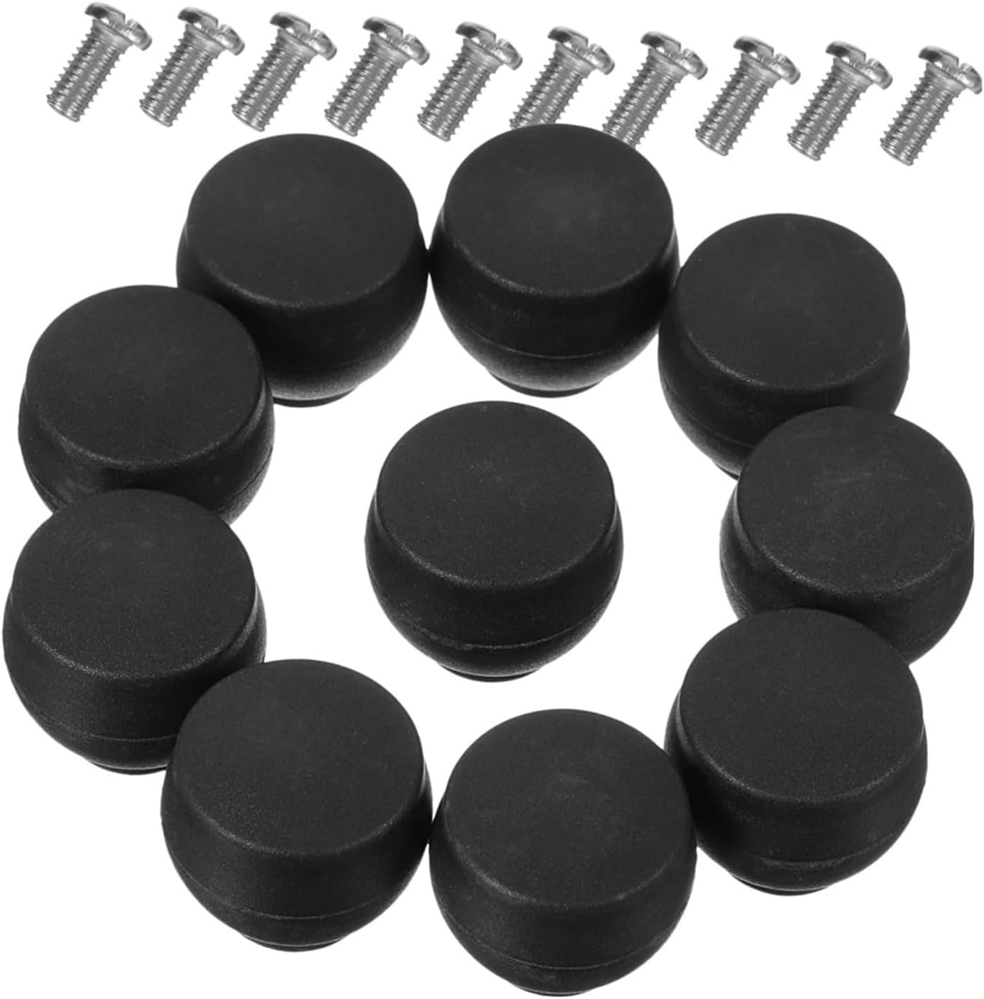 Lyfengdeam 10Pcs Coffee Pot Lid Handle, Mini Knobs Universal Pot Lid Stainless Steel Coffee Pot Bakelite Pot Lid Knobs Tempered Glass Lid Pan Lid Handle Small Pot Lid Knob Pot Accessories (Black2)