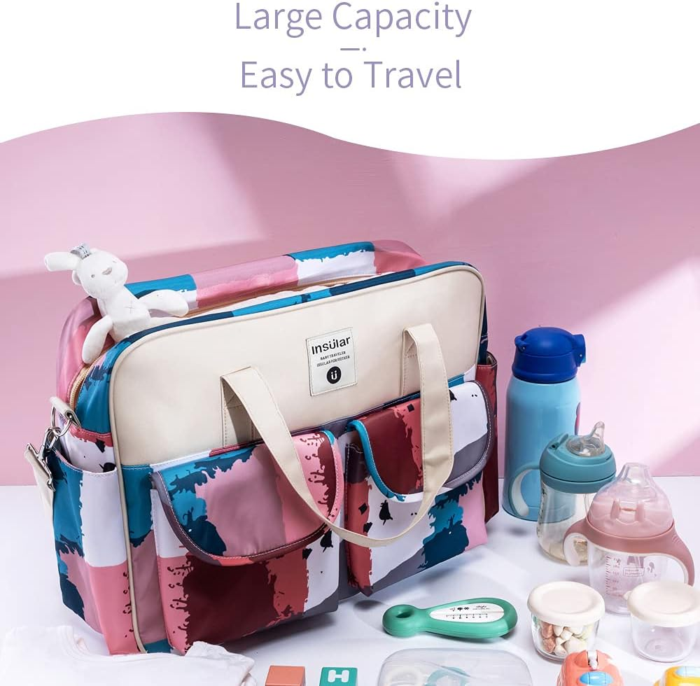 RAYWE Portable Diaper Bag Handbag Mummy Bag Travel Bag for Newborn Infant Necessities Supplements image number 4