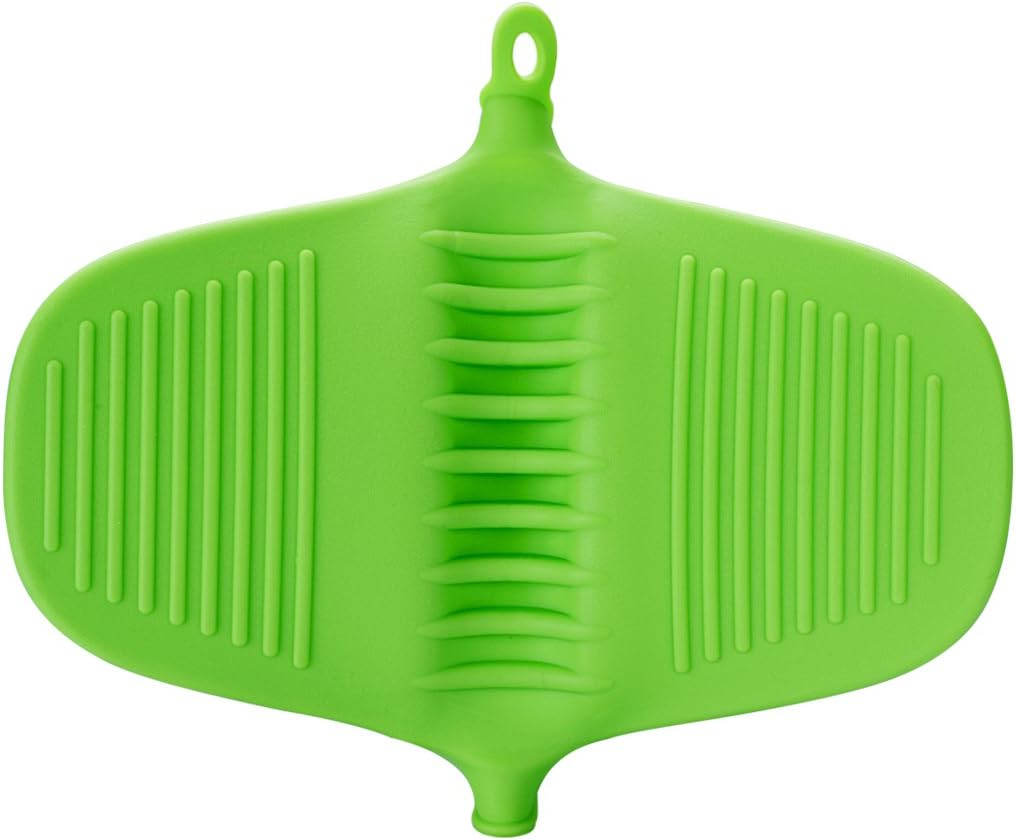 Belmalia 2 X Silicone Oven Pot Holder, Silicone Oven Glove, Oven Glove, Oven Glove, Heat Resistant, Frog Green Design image number 5