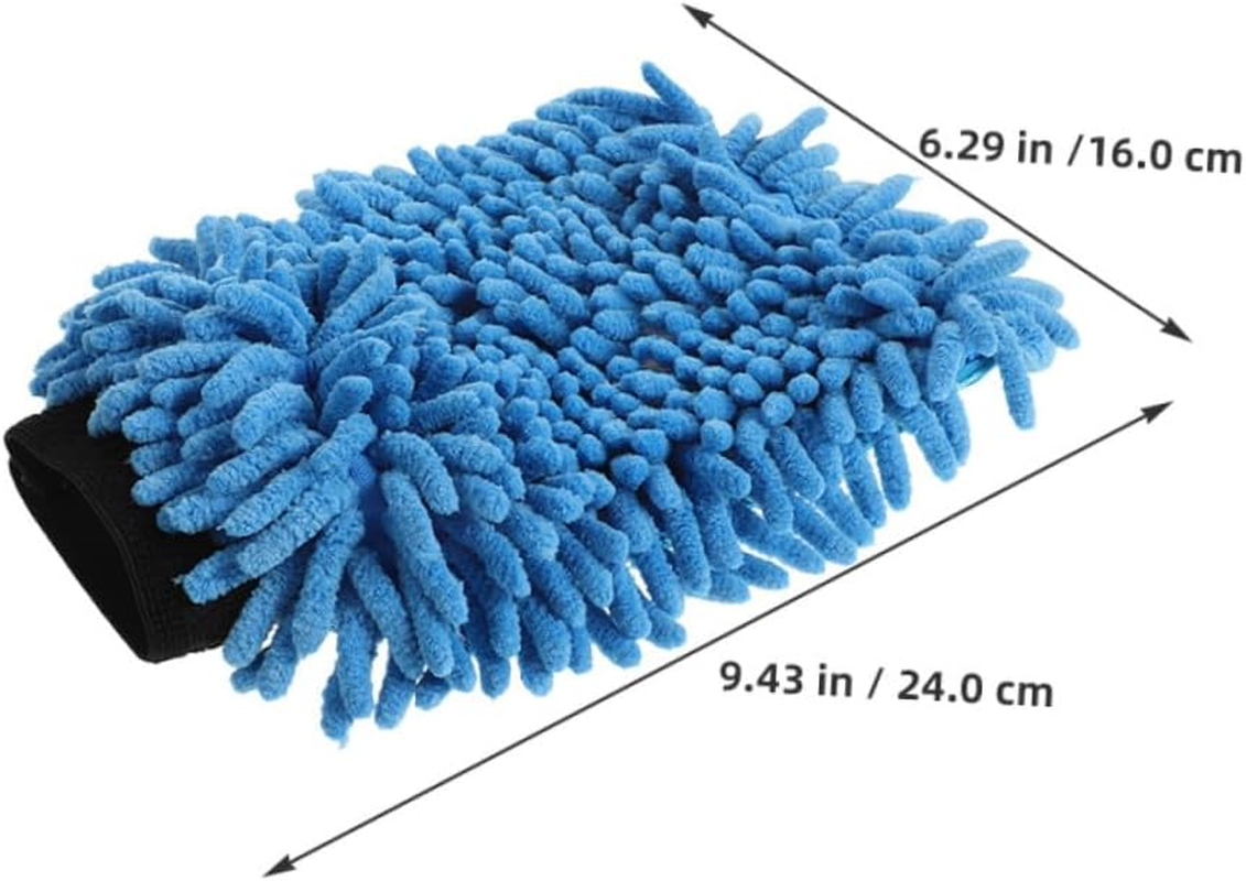 COMPUKAS 4Pcs Microfiber Detailing Gloves Car Wash Mitts Absorbent Automotive Cleaning Gloves for Cars Trucks Boats Exterior Care Random Color image number 3