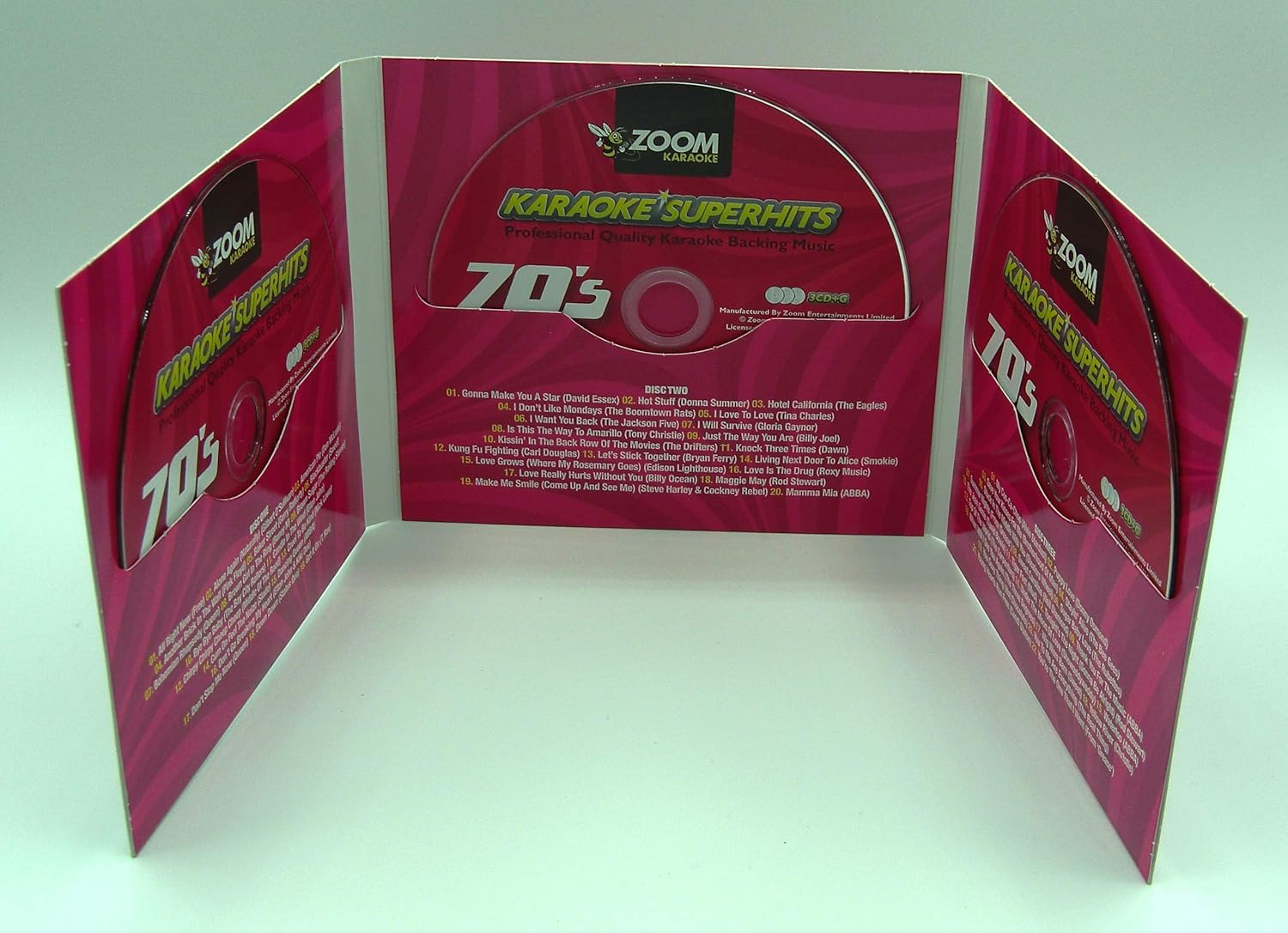 Zoom Karaoke CD+G - 70S Superhits - Triple CD+G Karaoke Pack image number 1
