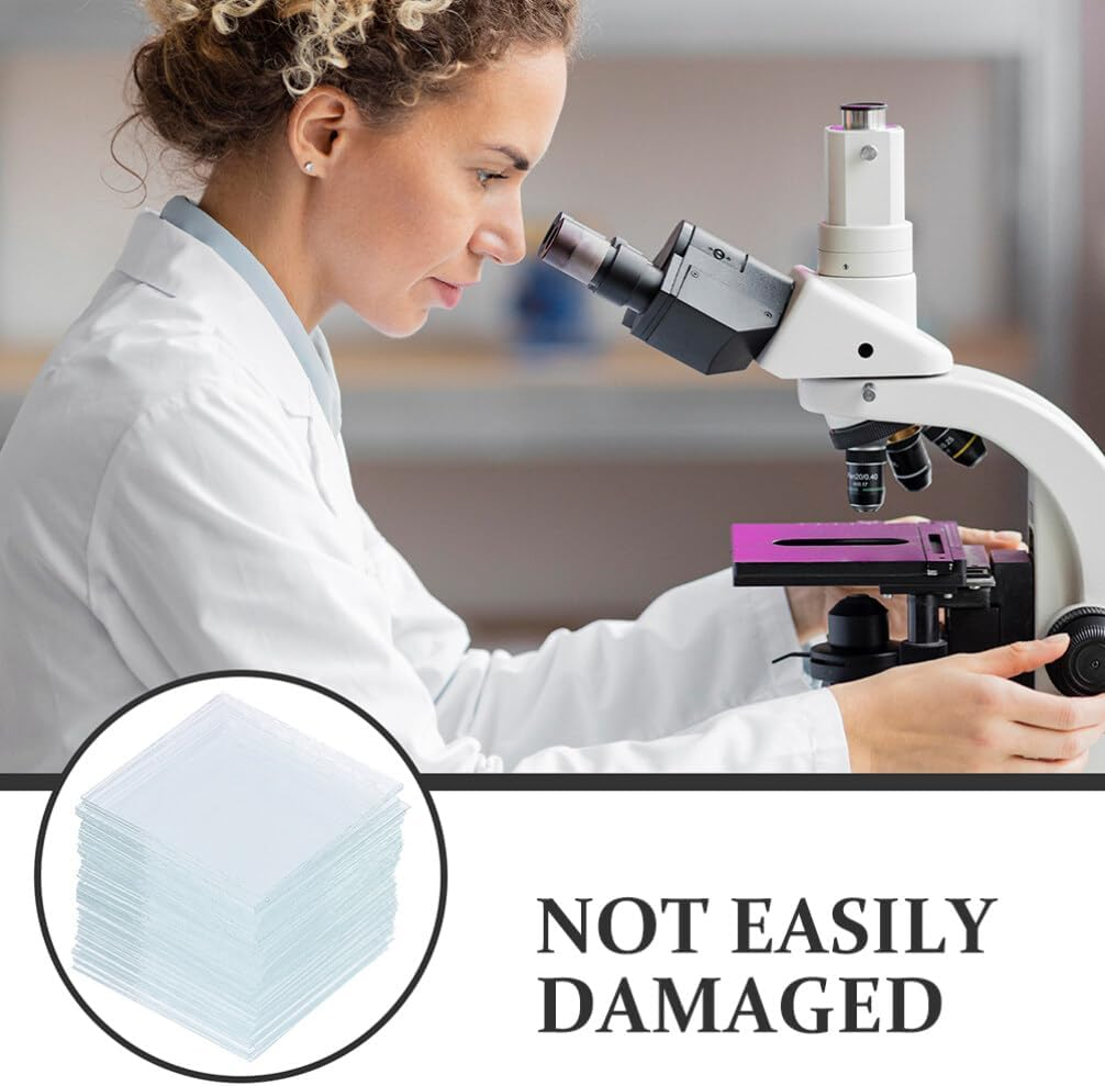 SOLUSTRE Microscope Slides 500Pcs 22X22Mm Glass Cover Slips for Laboratory Specimen Preparation and Microscope Use image number 4