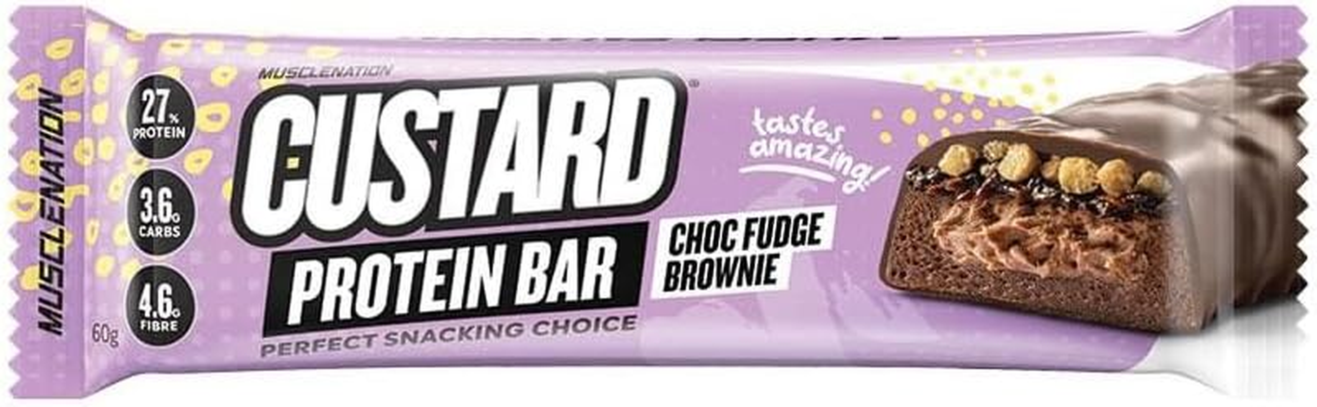 Muscle Nation Choc Fudge Brownie Custard Protein Bars 12 X 60G image number 3