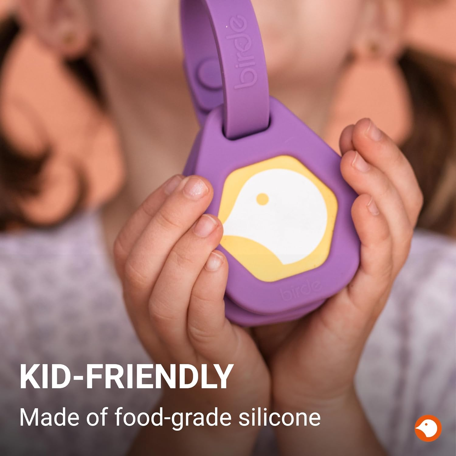 Birde Seed Pod, 6 Silicone Seed Holders with Strap (Purple) image number 4