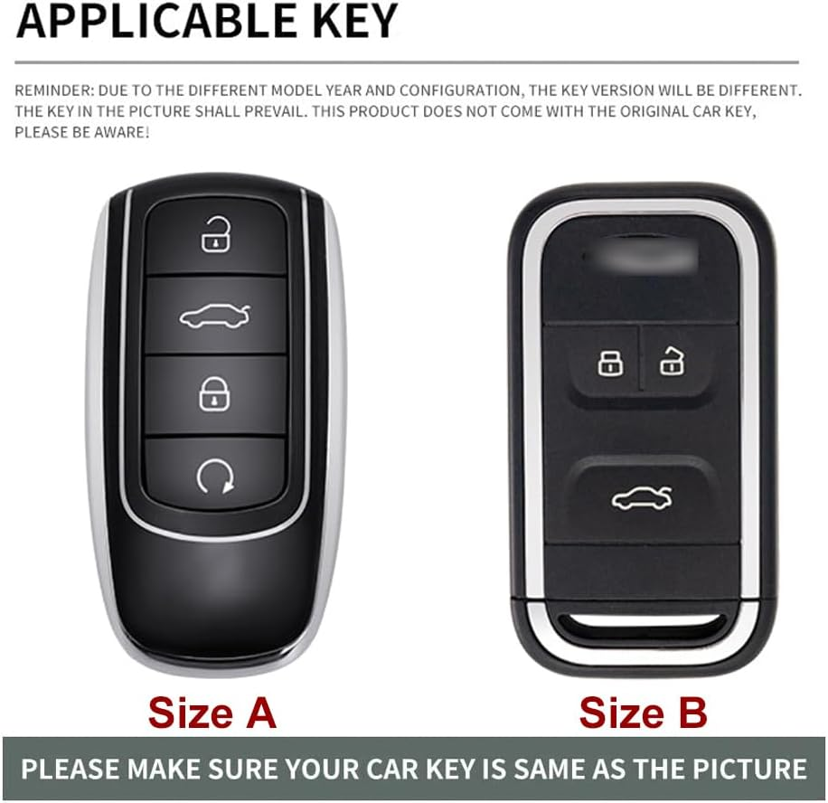 Ontto Cowhide Car Key Cover Fit for Chery Tiggo 8Plus Tiggo 8 New 5 plus 7Pro Max Omoda 5 C5 Handmade Leather Key Case Holder Keyring Key Chain Smart Key Shell Accessories image number 5