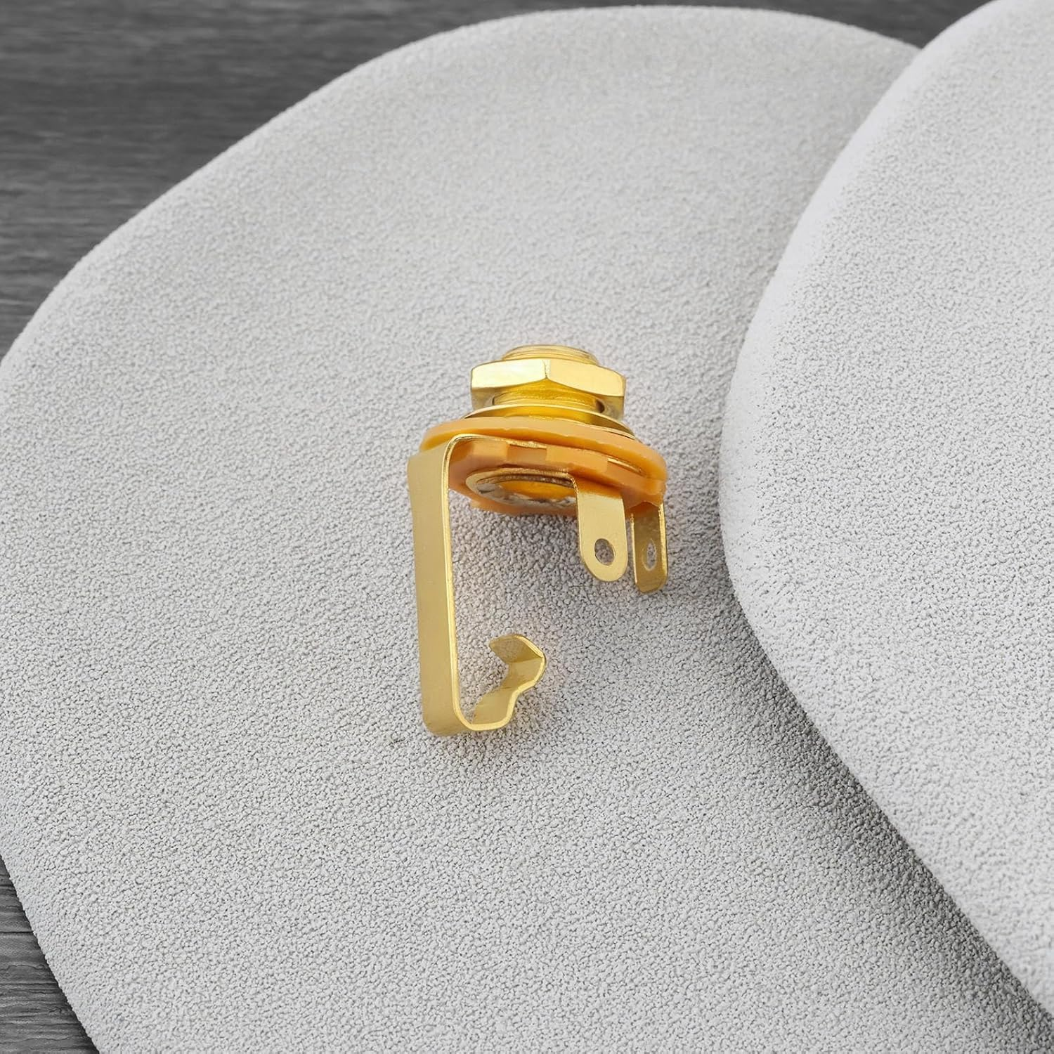 SING F LTD 2Pcs Guitar Input Jack 6.5Mm Jack Mono Panel Mount Receptacle 1/4 Inch Female Guitar Input Jack for Guitar Bass Speakers M9X0.75 Gold image number 2