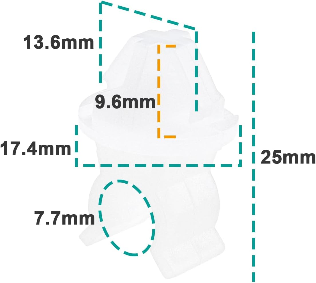 5PCS Car Hood Prop Rod Clip MR523317 Automotive Hood Stay Rod Clamp Car Front Hood Support Rod Buckle Compatible with Mitsubishi Lancer White image number 3