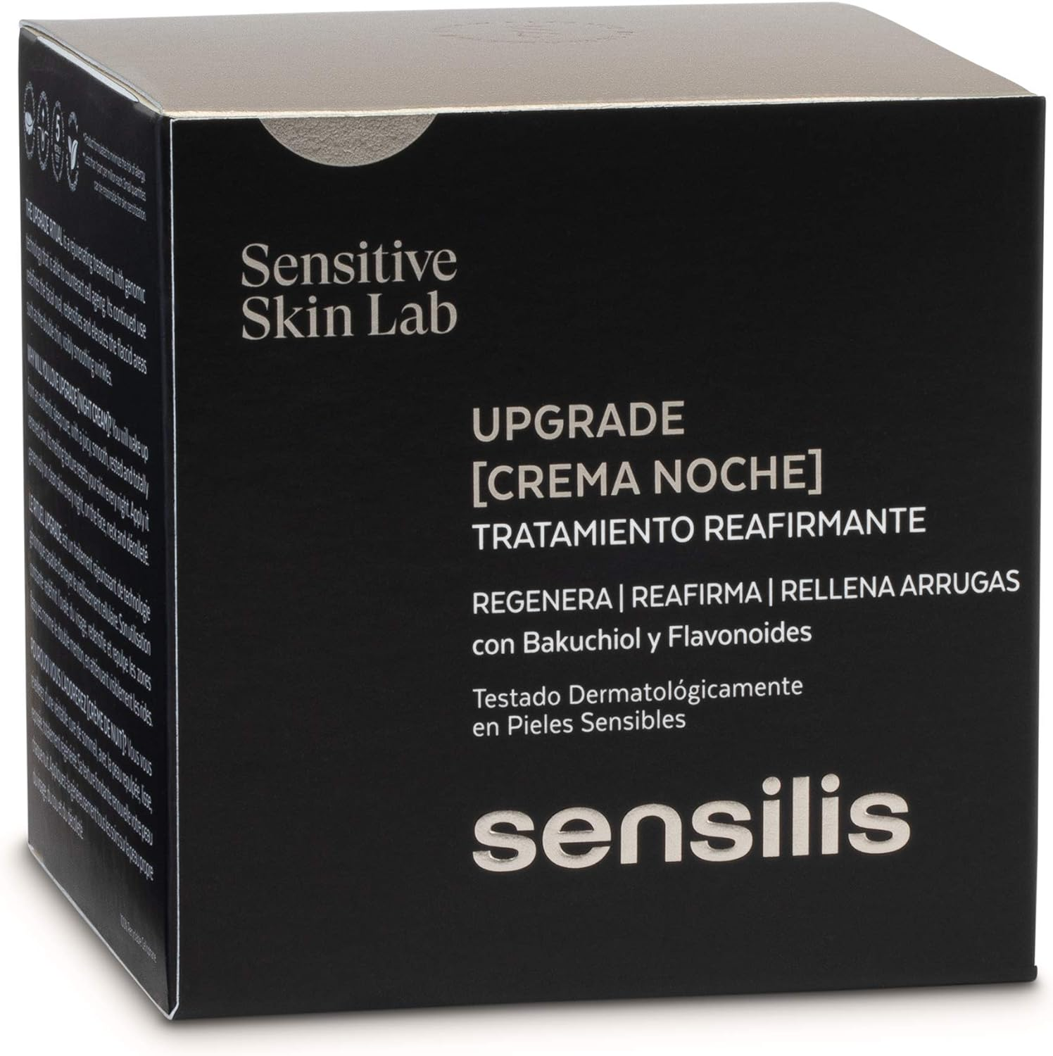 Sensilis - Upgrade Night Cream, Firming Night Cream, for Dry Skin, Moisturising, Reduces Wrinkles, Skin Strength, Bakuchiol, Oat Polysaccharides, Red Rice, Ocean Respect - 50 Ml