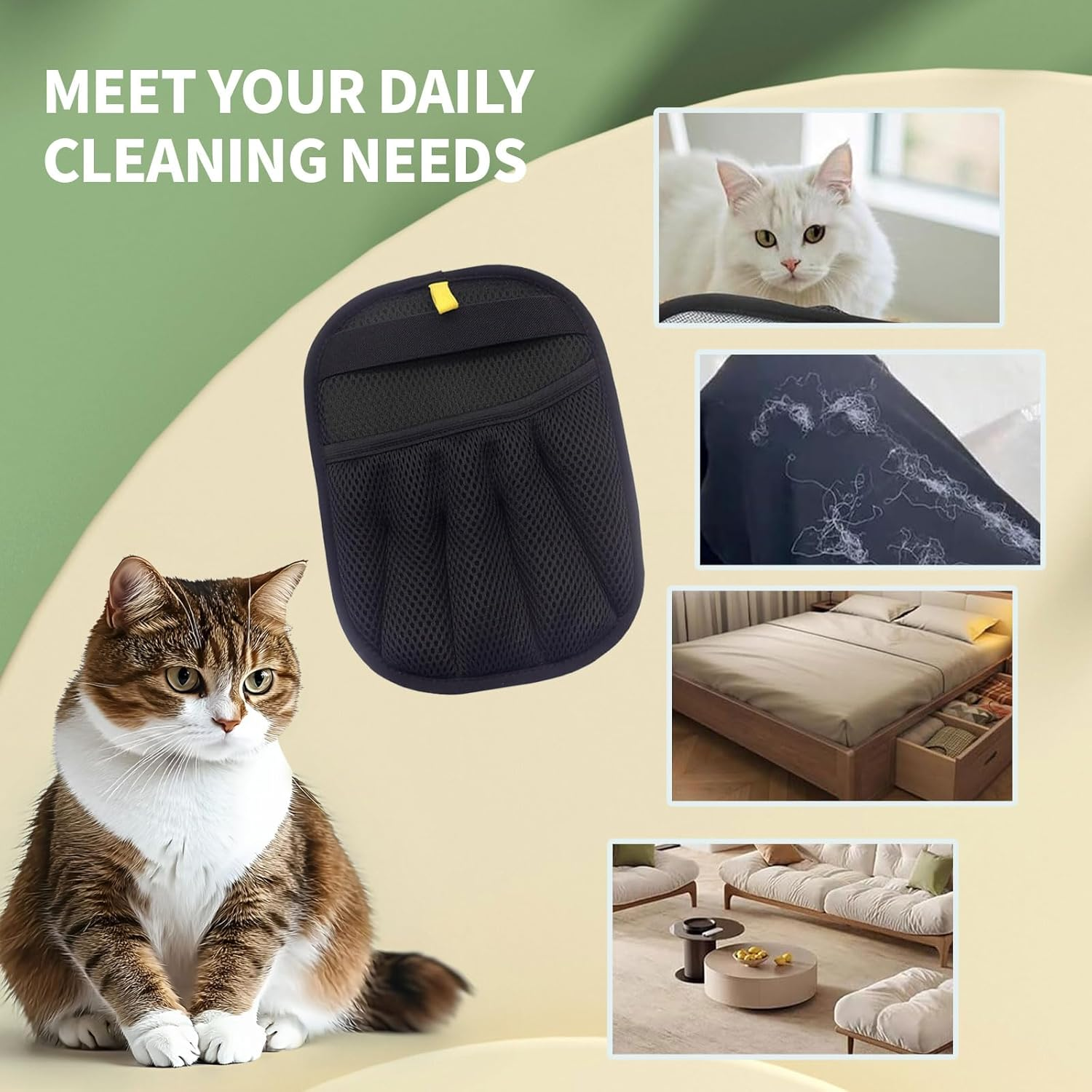 Pet Hair Remover Glove, 2025 Electrostatic Pet Hair Removal Gloves for Dogs and Cats, Reusable Cat & Dog Hair Remover for Couch, for Couch, Furniture, Carpet, Car Seat, Fur Removal Tool image number 3