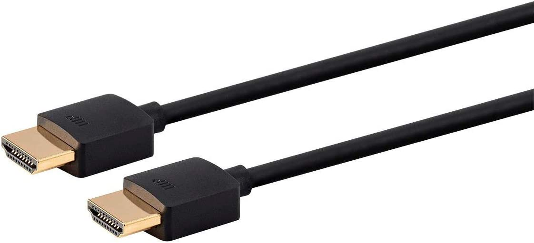 Monoprice Ultra 8K High Speed HDMI Cable - 3 Feet - Black | 48Gbps, 8K@60Hz, Dynamic HDR, Earc, Supports 3D Video and Multiview Video - Ultra Slim Series image number 1