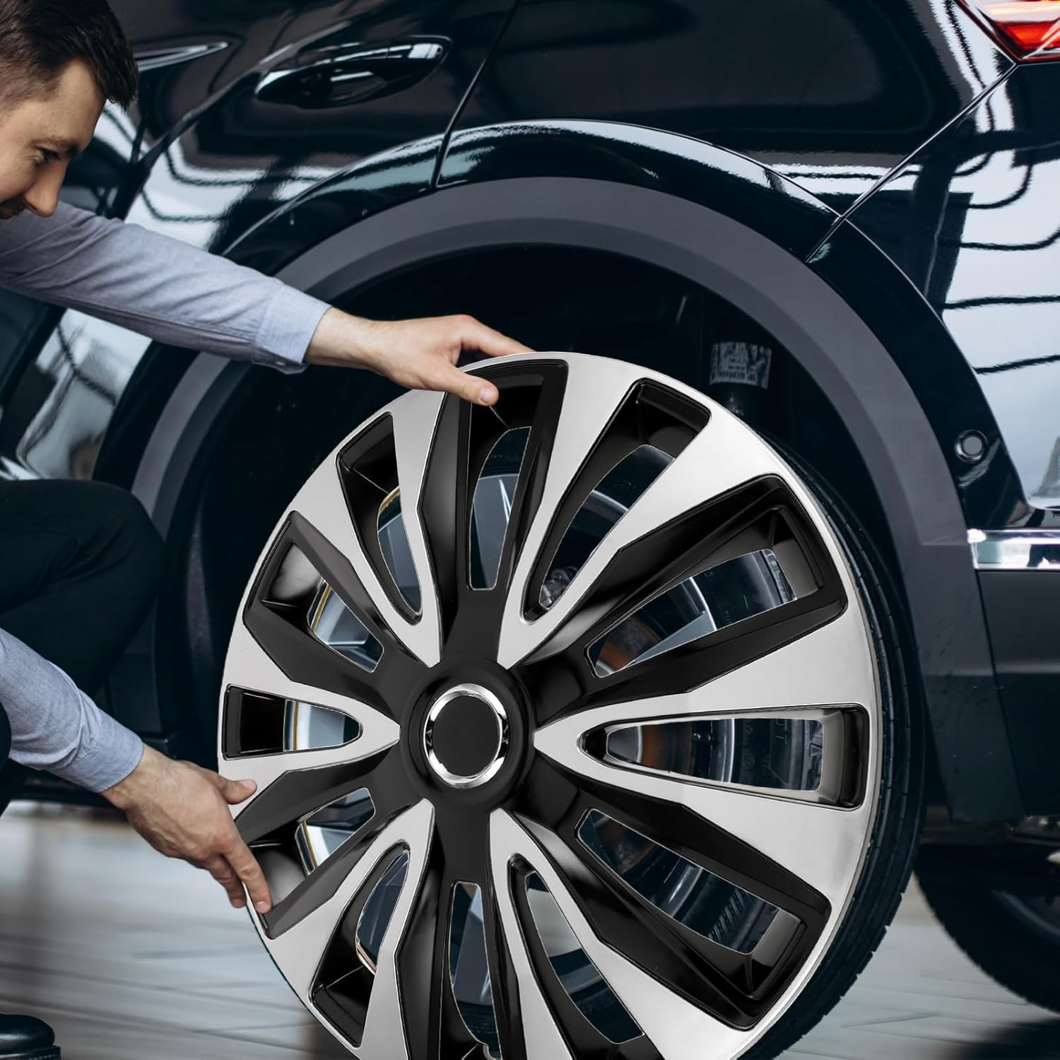 WEKADRIN Wheel Rim Cover Car Wheel Hubcaps Hubcap Replacement for Truck and Car image number 4