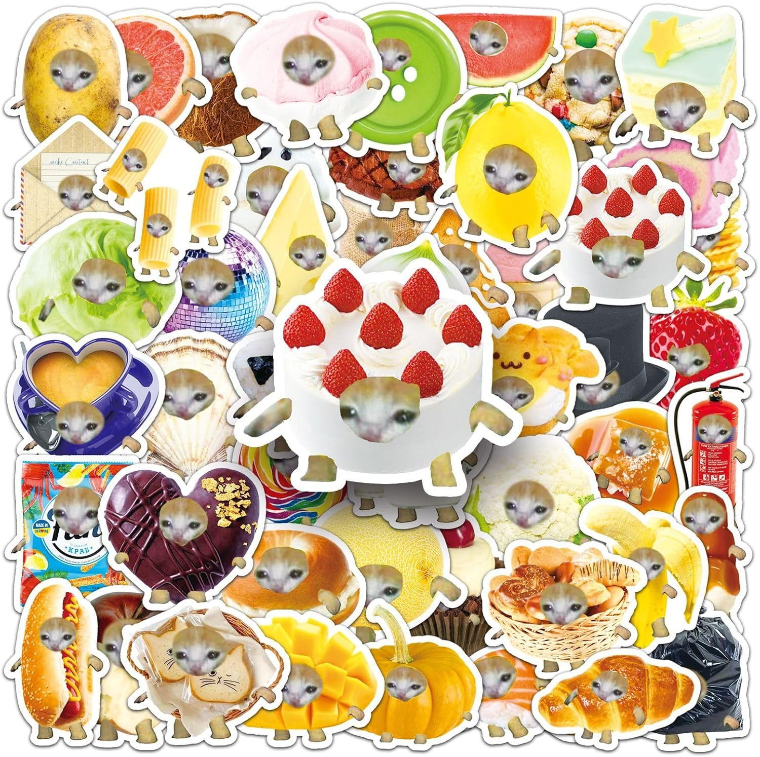 50 PCS Microorganism Decals Vinyl Waterproof Stickers for Children,Teens,Adults,Boys,Girls,Kids Stickers for Computer,Bicycle,Skateboard,Laptop,Phone,Luggage,Water Bottle - Australia Cute Stickers image number 4