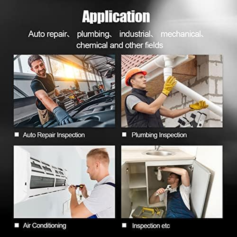 Endoscope Camera with Light, 1080P HD Dual Lens Inspection Camera with 6 LED Lights, Waterproof Wifi Borescope Tools for Air Conditioner Repair (1M / 3.3Ft) image number 1