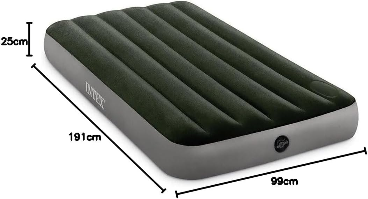 Intex 64761E Dura-Beam Standard Downy Air Mattress: Fiber-Tech &ndash; Twin Size &ndash; Built-In Foot Pump &ndash; 10In Bed Height &ndash; 300Lb Weight Capacity image number 4