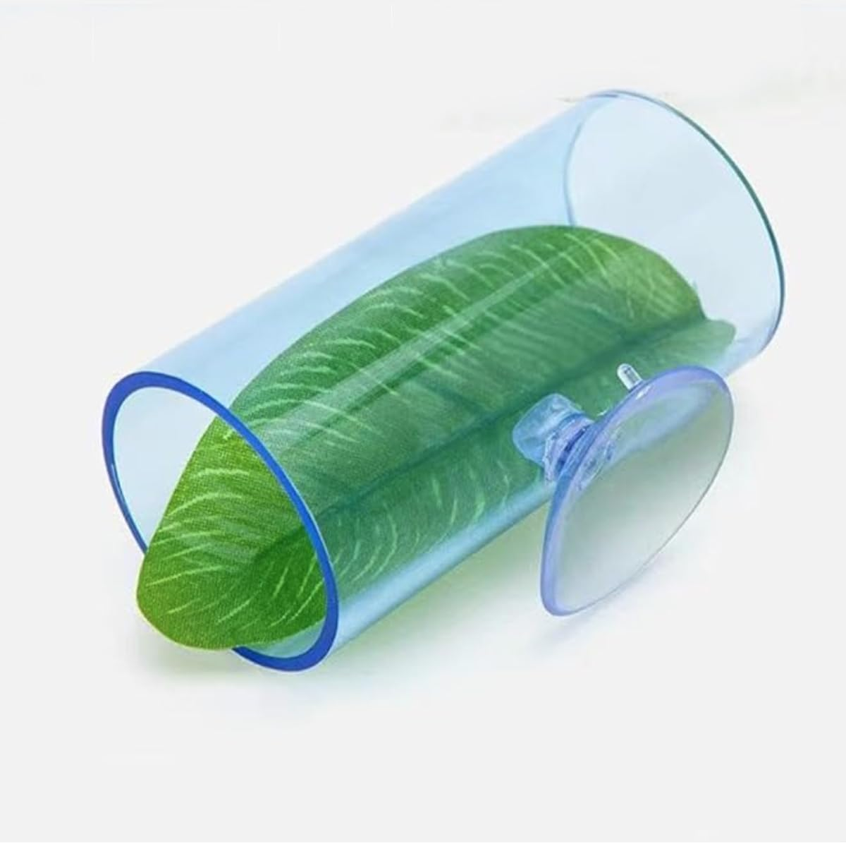 2-Pack Betta Fish Toys, Acrylic Tube Tunnel, Betta Fish Leaf Pad Simulating Natural Habitat for Betta Spawning Grounds Breeding Resting Bed, Aquarium Decor Fish Tank Accessories image number 2