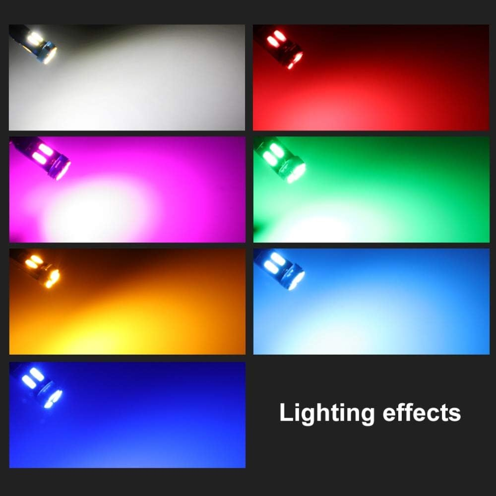 10X T5 LED Bulbs Wedge 74 70 37 17 2721 PC74 PC37 LED Lamps for Car Interior Gauge Cluster Dashboard Instrument Panel Indicators (Ice Blue) image number 5