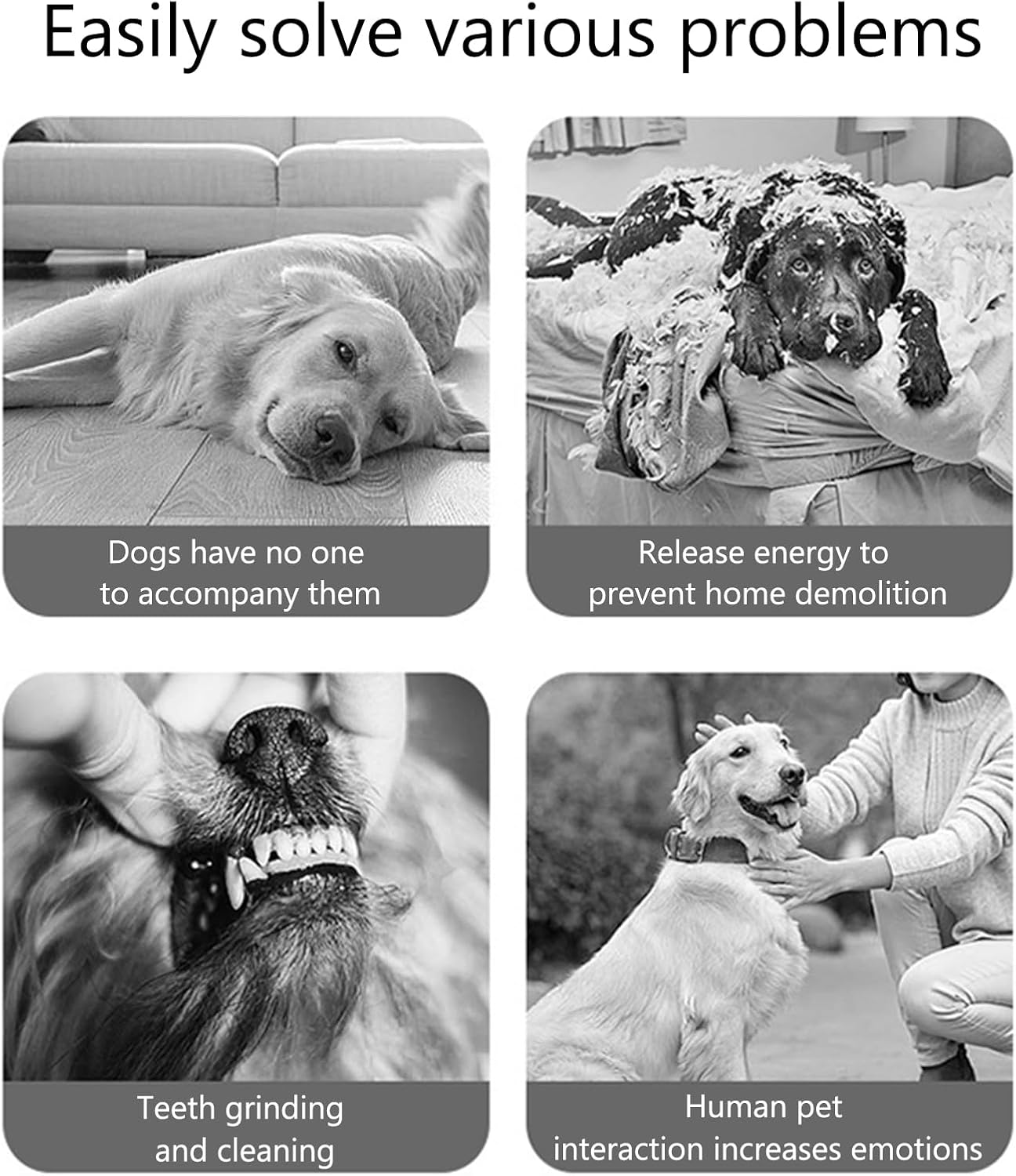 Komiyaa Interactive Dog Ball Toys, USB Rechargeable Squeaky Interactive Rolling Dog Toys Ball, 2025 Upgrade 3 Modes Automatic Moving Dog Ball Chew Toy for Small/Medium/Large Dog Indoor/Outdoor