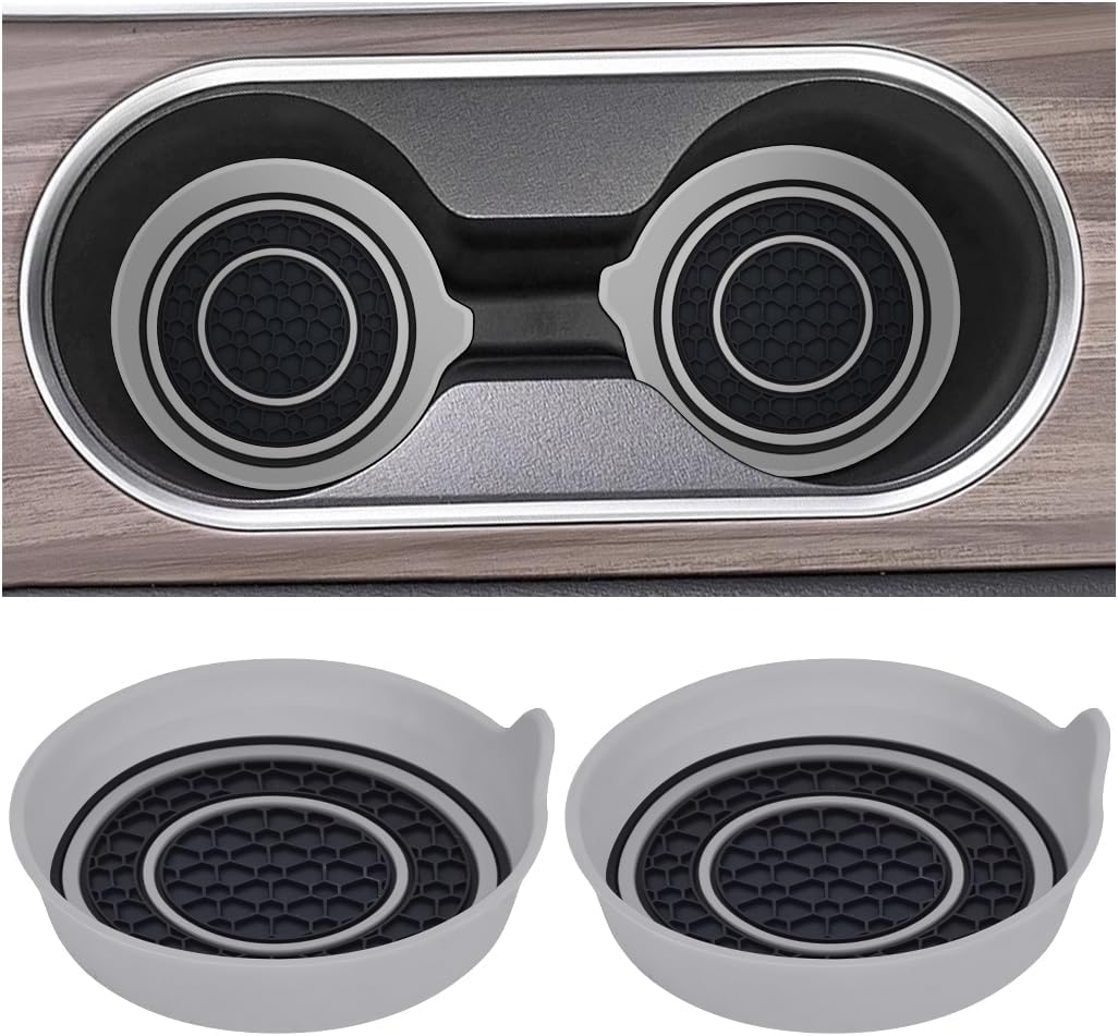 Mandark Car Cup Holder Coaster, 2.75 Inch Non-Slip Vehicle Cup Holder Insert Mats, Dustproof Automotive Interior Console Cup Insulated Pads Accessories, Universal for SUV, Sedan, Truck (Blue)