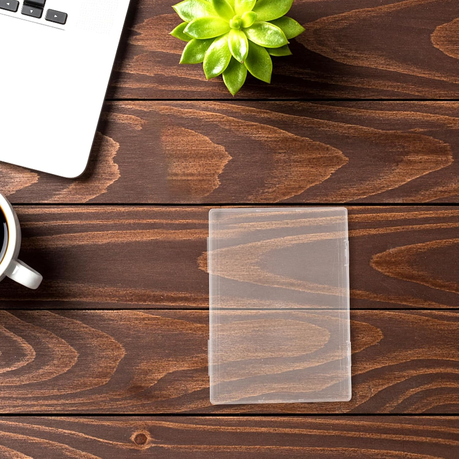 2Pcs Document Organizer Box Birth Certificate Storage File Case Portable Lid Storage Box image number 1