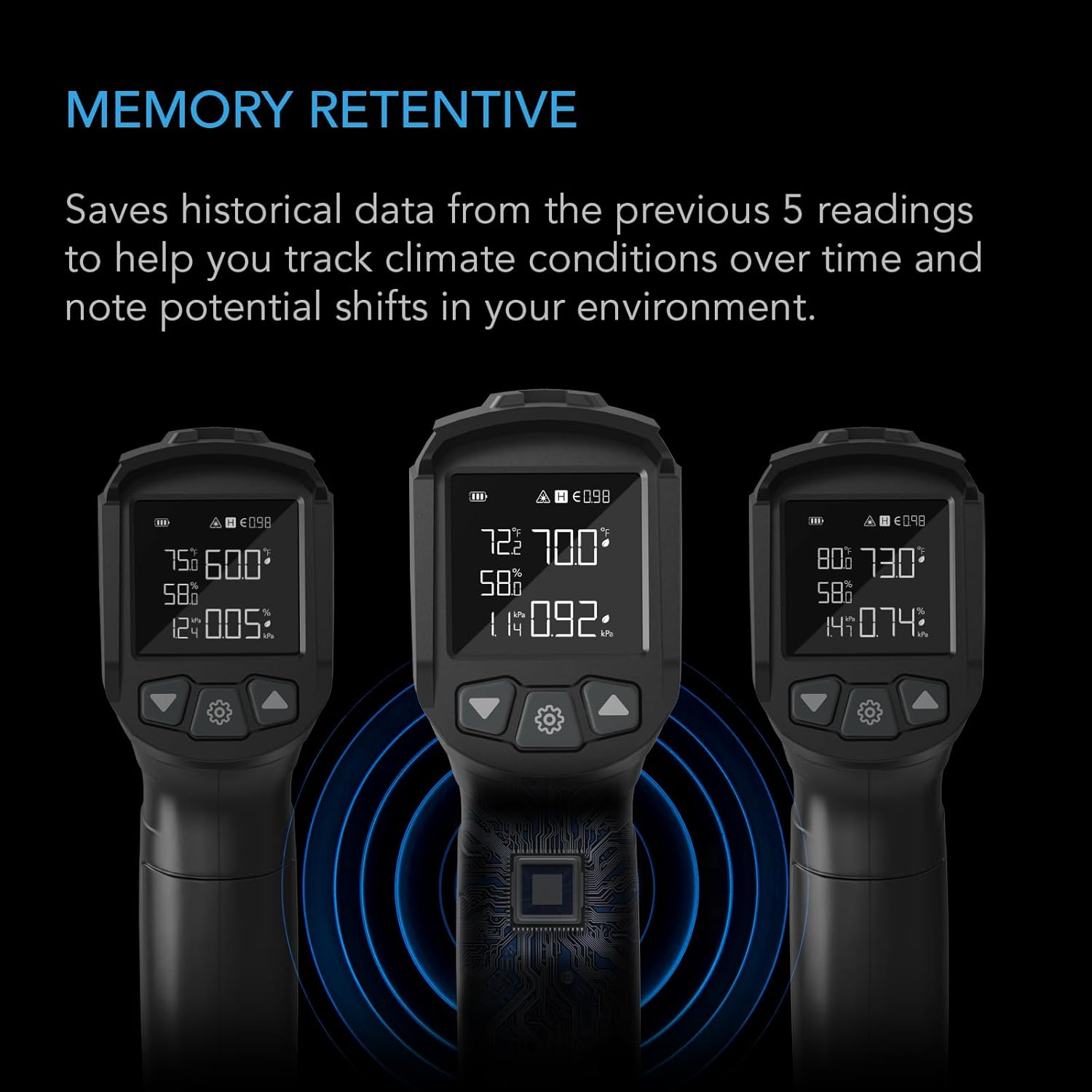 AC Infinity VPD Thermometer, Handheld Environmental Monitor, Captures Leaf VPD and Temperature, Calibrates Smart Controllers, Precision Infrared Range for Plants, Grow Tents, Greenhouses, Terrariums image number 3