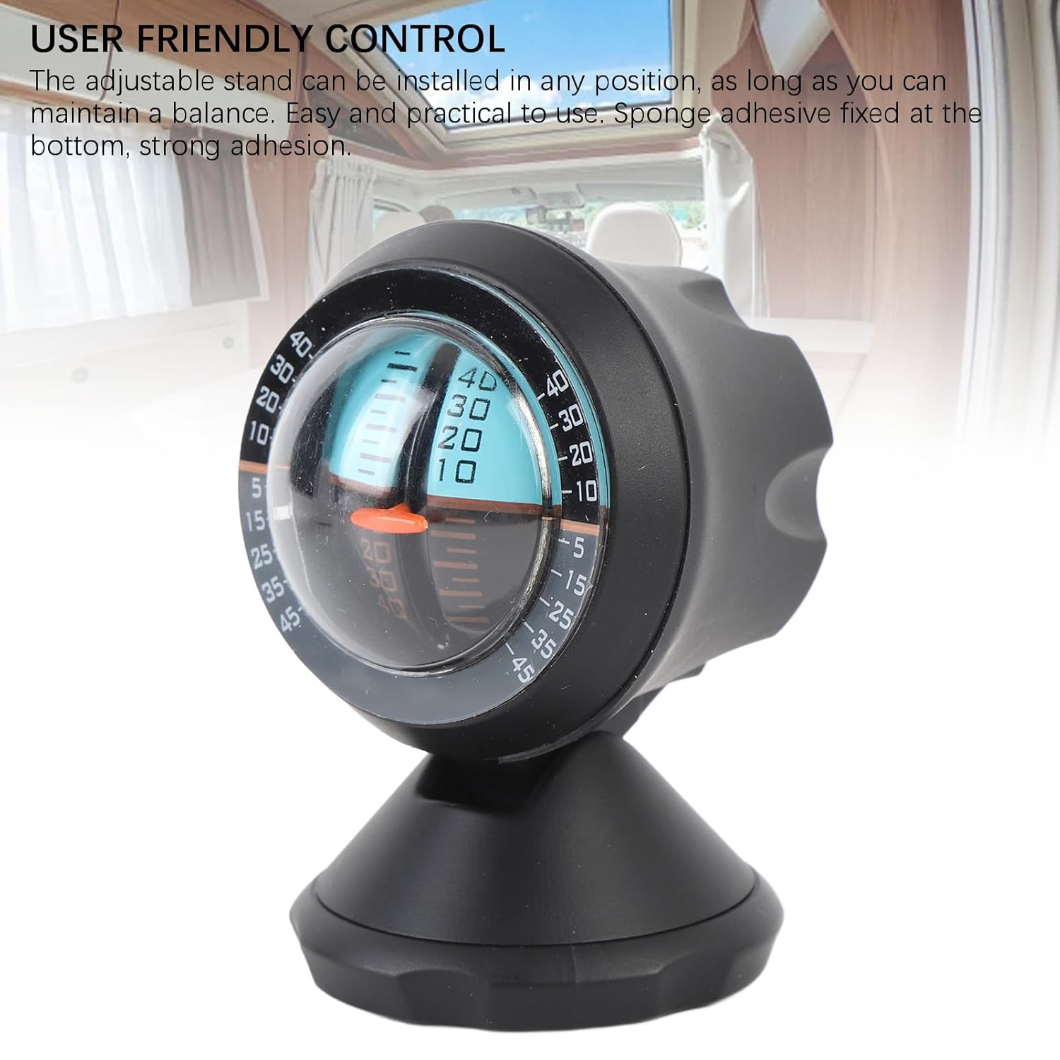 Car Vehicle Inclinometer, Angle Slope Tilt Indicator Level Meter Gradient Balancer Upgrade and Downgrade Slopemeter Finder Tool, Adjustable Viewing Angle Gradient Balancer Tool image number 6