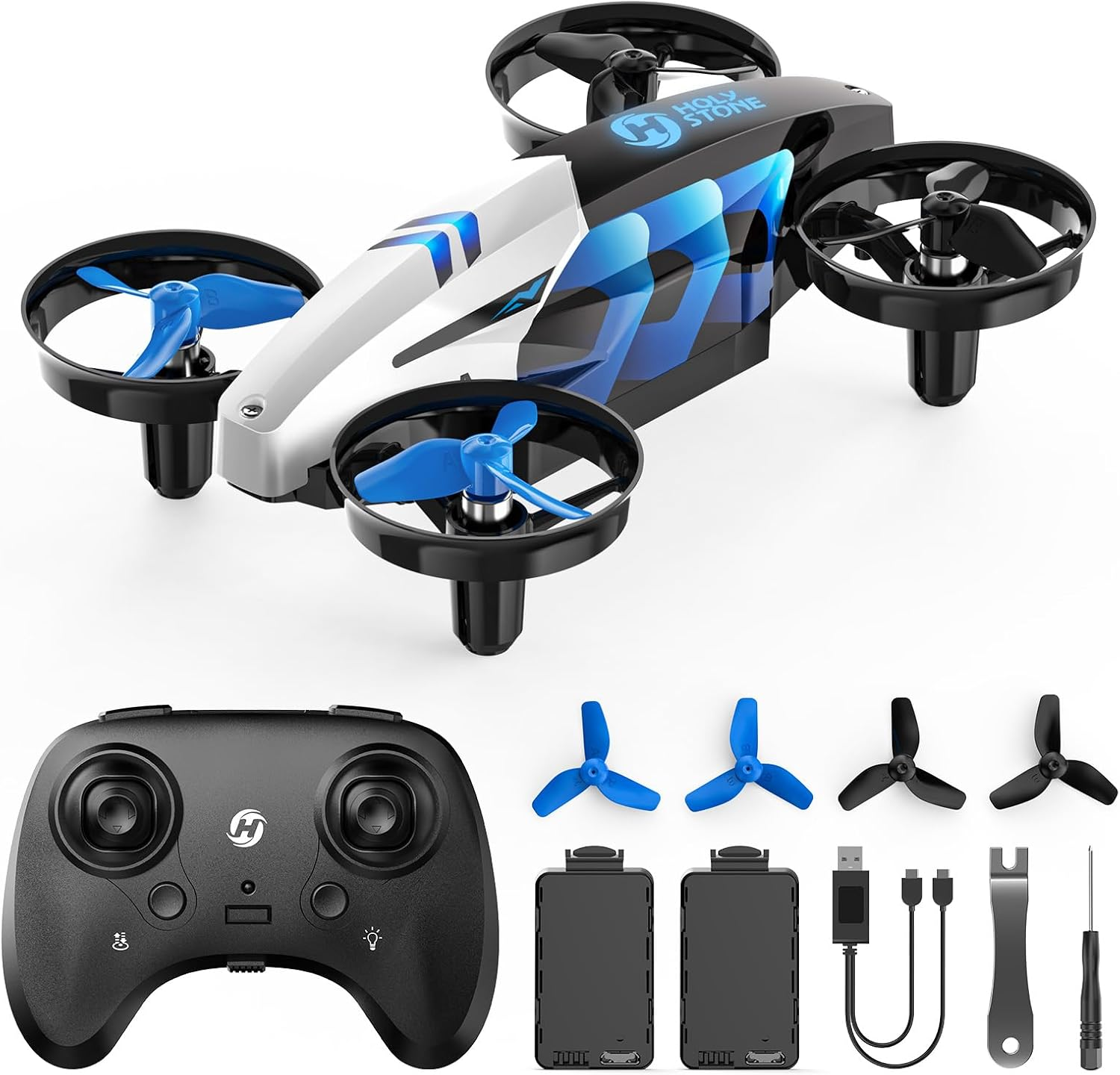 Holy Stone HS210T Mini Drone for Kids, 2-In-1 Indoor Drone with Land & Fly Mode, Four Posture Deformations RC Quadcopter with 3D Flip & Auto Hover, Birthday Great Gifts for Boys and Girls