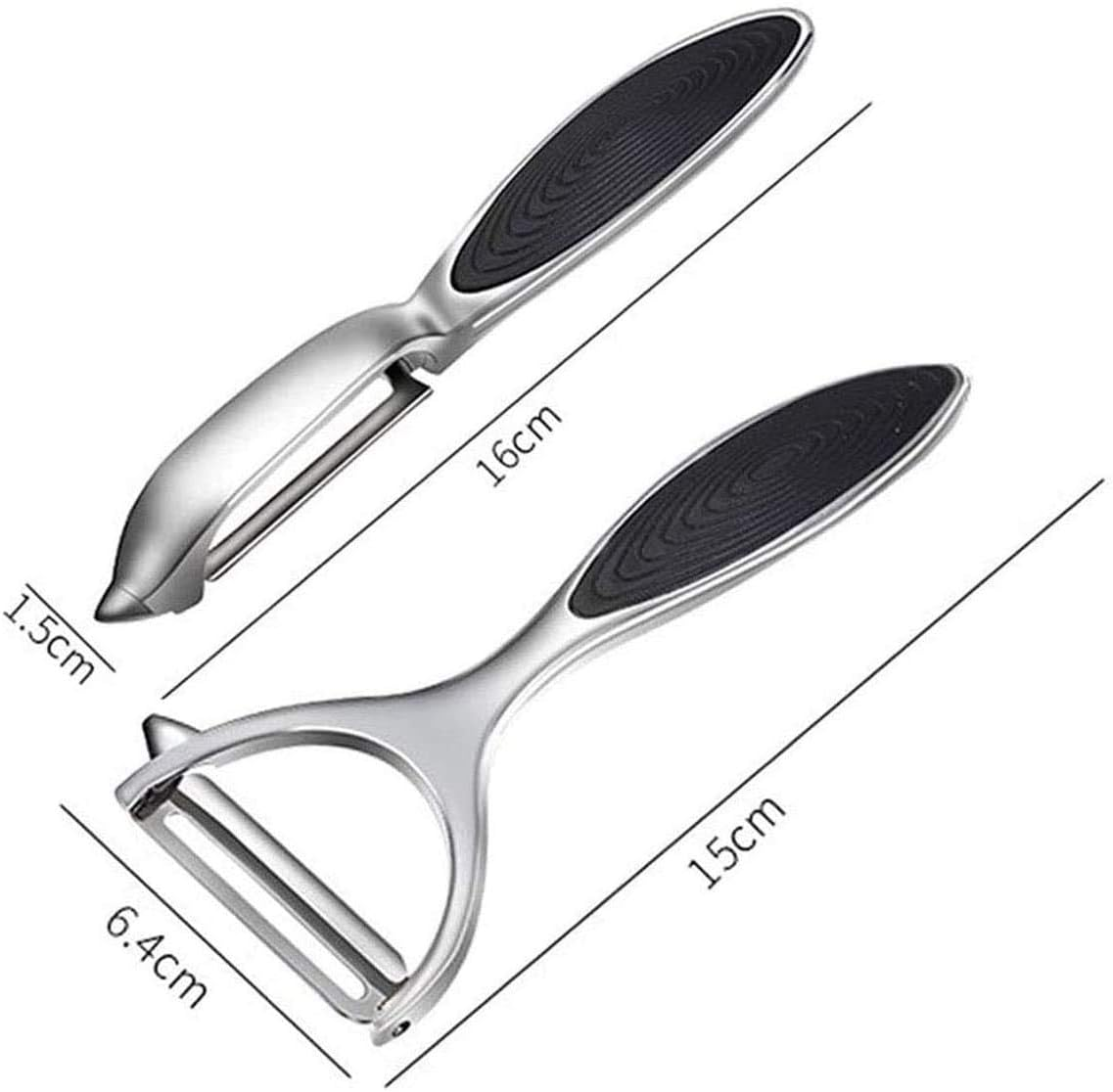 Vegetable Peelers for Kitchen, Peeler Set,Stainless Swivel Fruit Vegetable Peelers Set,2 Pcs Stainless Steel Y-Shaped and I-Shaped Swivel Blades Peeler for Potato, Carrot, Apple, Veggie, Fruit image number 3