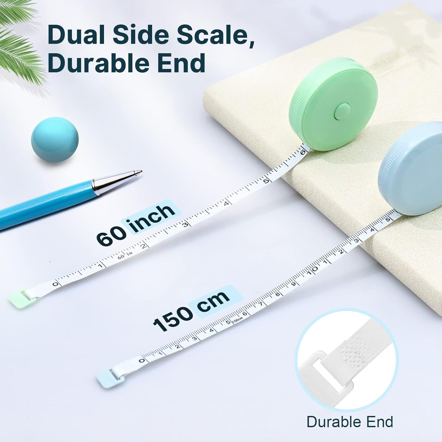 Tape Measure, 5 Pack Measuring Tape for Body Measurements Weight Loss, Retractable Sewing Fabric Cloth Tailor Waist Soft Small Pink Tape Measure Body Measuring Tape, 150Cm/60Inch image number 1