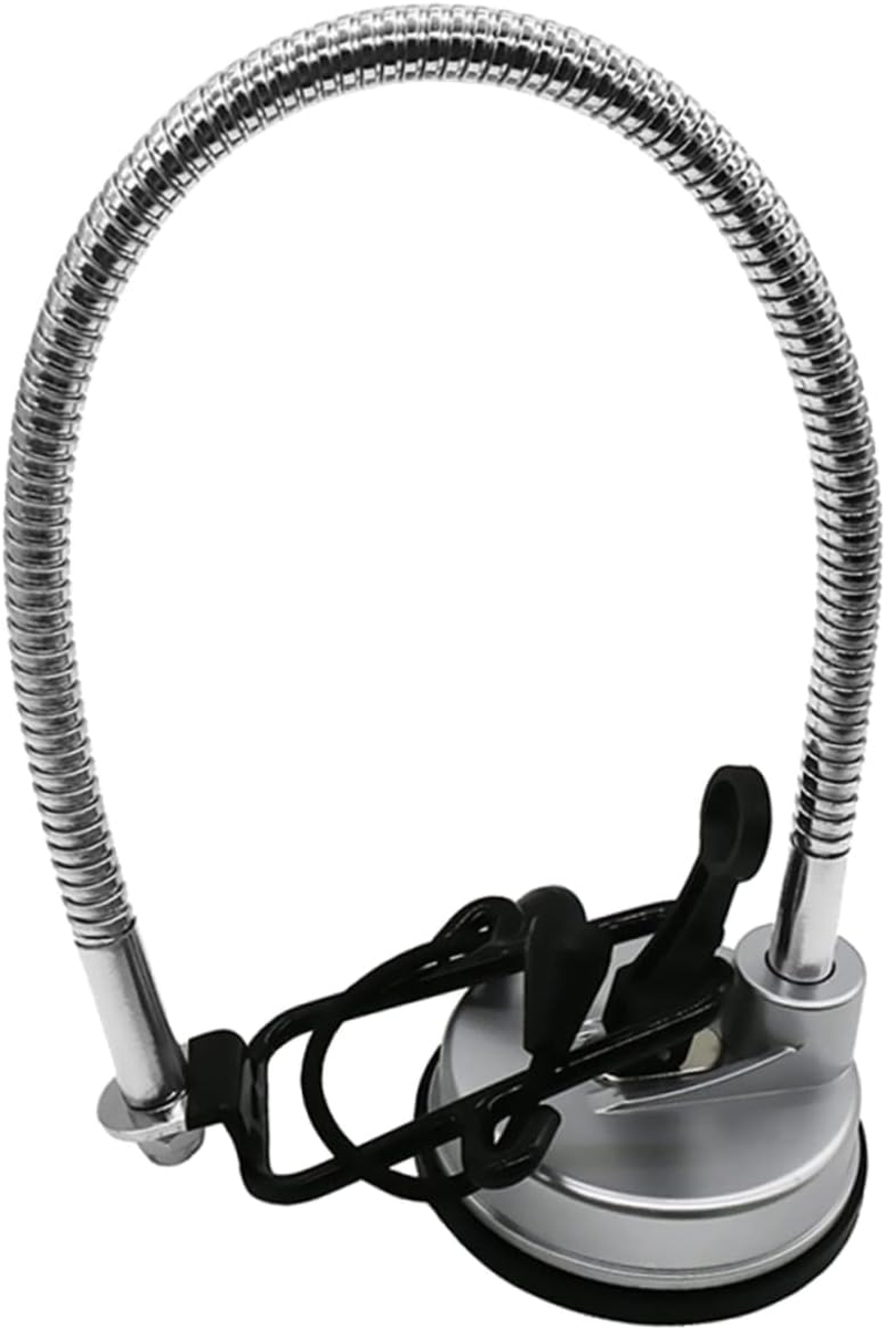 Hair Dryer Holder and Stand Silver Suction Cup Adjustable Hands-Free Portable Bathroom Storage Rack for Home Use