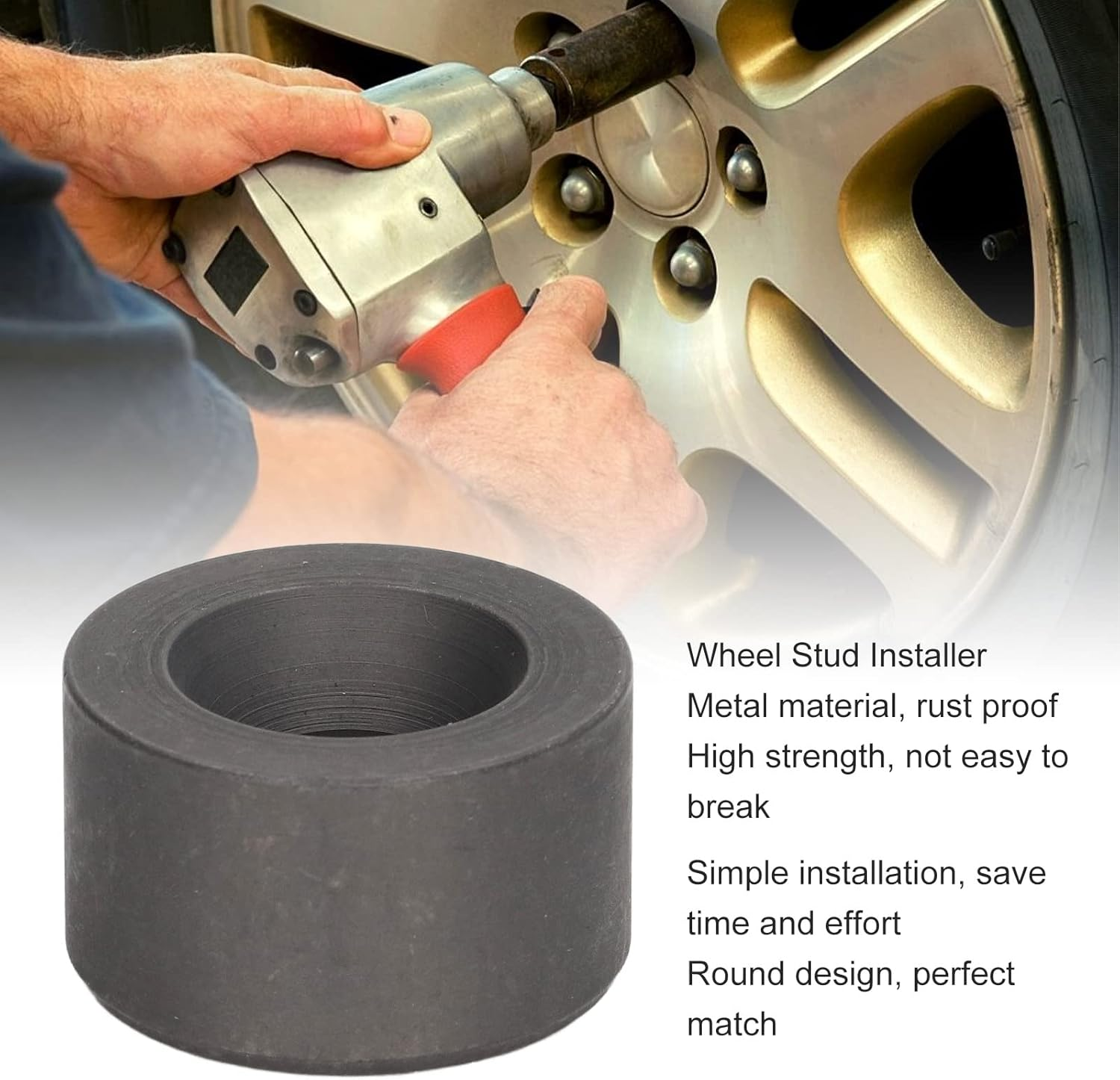 Wheel Stud Installer, Wheel Bolt Installer, Lisle 22800 Wheel Bolt Installer, Hand Tools Wheel Bolt Installer 22800 Round, Strong Tyre Bolt Tool, Cars, Light Commercial Vehicles image number 5