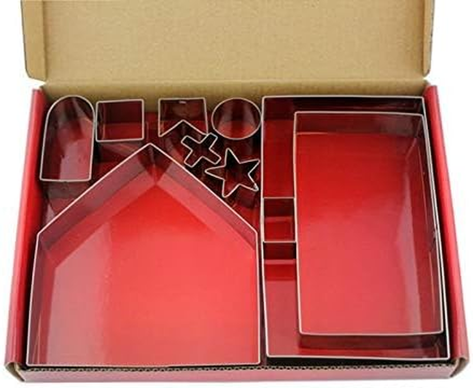 3D Christmas Gingerbread House Cookie Cutters, Stainless Steel Cartoon Biscuit Cutter Mould, DIY Baking Pastry Stainless Steel Mold for Xmas Holiday Thanksgiving image number 6