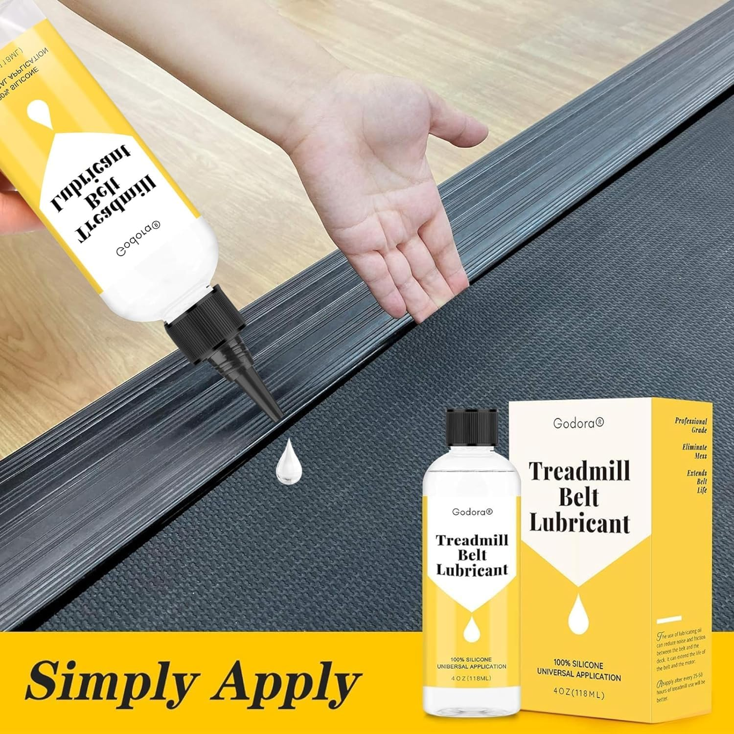 100% Silicone Treadmill Lubricant/Treadmill Lube, 118Ml Premium Treadmill Lubricant Oil, Easy to Apply Treadmill Belt Lubricant Oil, Suitable for Nearly All Type of Treadmills image number 1