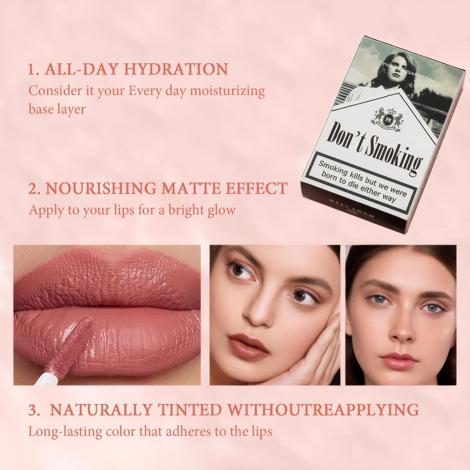 Lipsticks Women Set, 10 Colors Matte Lipstick Lip Tint Stain Set, Long Lasting Lipstick 24 Hours Waterproof Matte Lipstick Set,Gifts for Girl Women Birthday Party image number 6