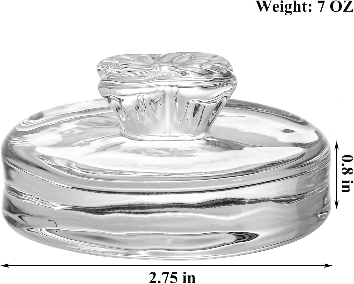 Okllen 9 Pack Glass Fermentation Glass Weights for Large Wide Mouth Mason Jars, Pickling Glass Weight with Easy Grip Handle, Dishwasher Safe image number 5