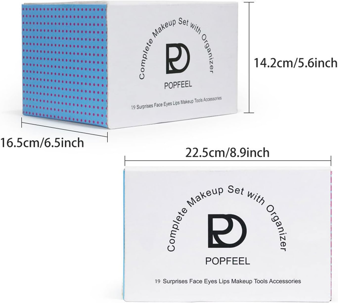 Jascherry All in One Makeup Kit, Travel Makeup Kit, Complete Makeup Set with Organizer Eyeshadow Palette Foudation Concealer Lipstick Makeup Sponges Eyebrow Pencil for Girls Teenagers Beginners image number 3