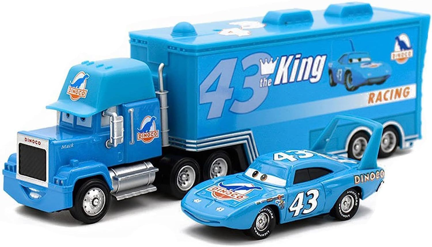 Wltk Movie Cars 2 3 Hauler Mack Truck NO.43 & Strip Weathers Racer Speed 2PCS Vehicles ， Mcqueen Jackson Storm Cruz Ramirez Vehicles image number 2