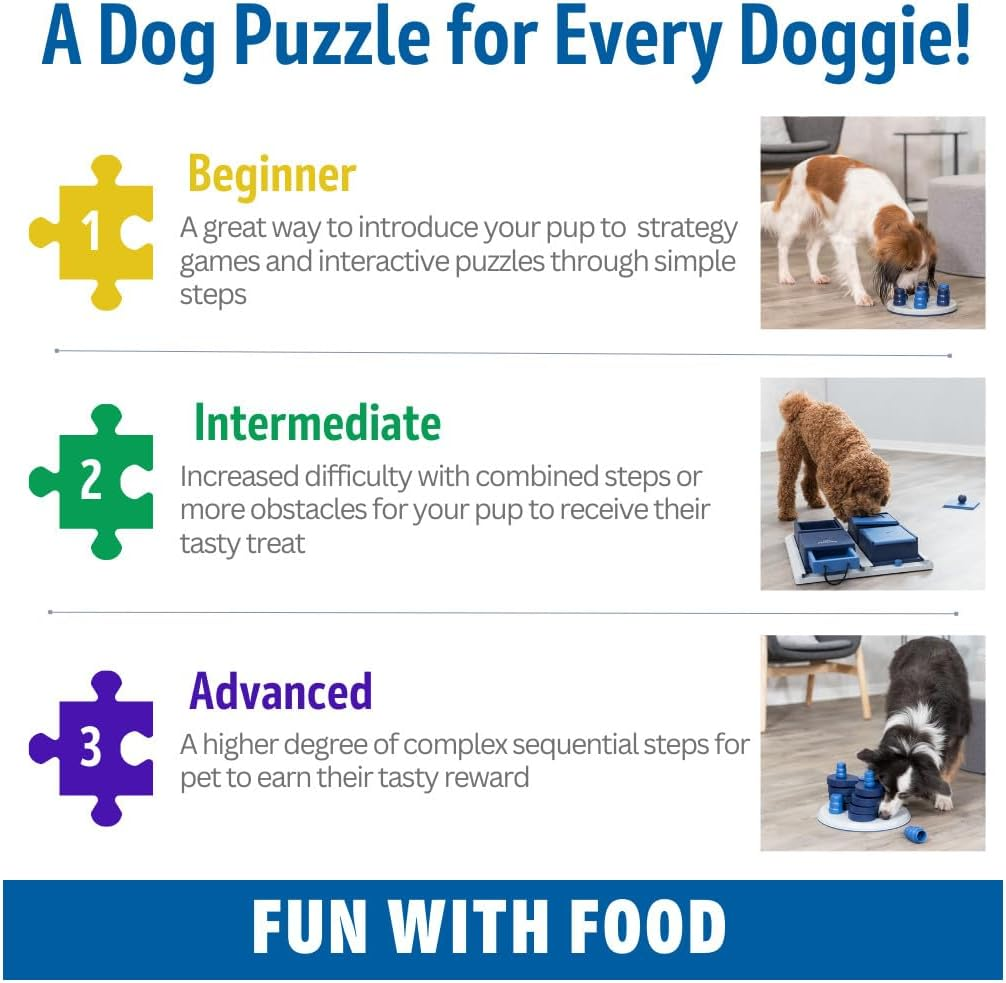 Trixie 32016 Dog Activity Plastic Gambling Tower Strategy Game, Brown/Yellow/Red, Training Level 1 image number 6