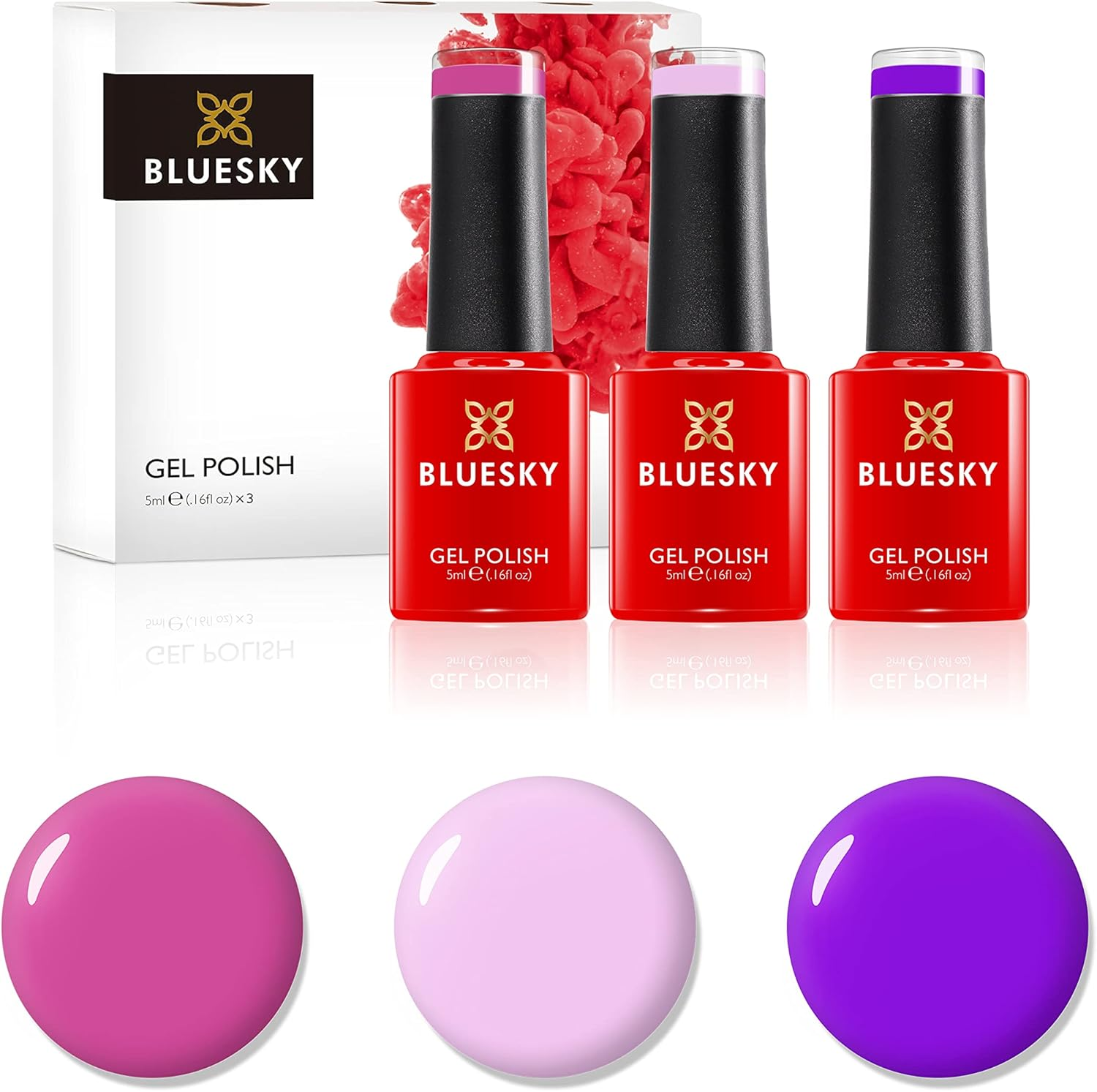 Bluesky Summer Brights Gel Nail Polish Set 3 X 5 Ml