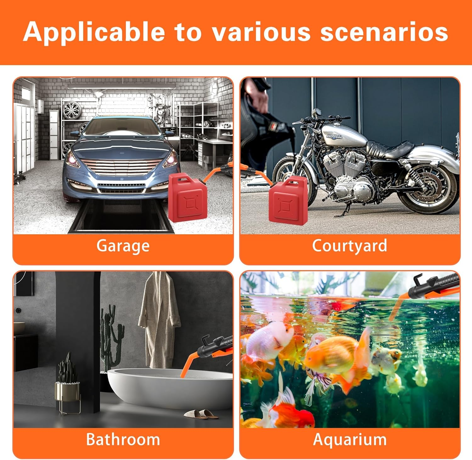 Portable Power Battery Pump, Battery Powered Siphon Fuel Transfer Pump for Gasoline, Fuel Oil, Diesel, Water, Battery Fuel Transfer Pump Suitable for Garages and Shops