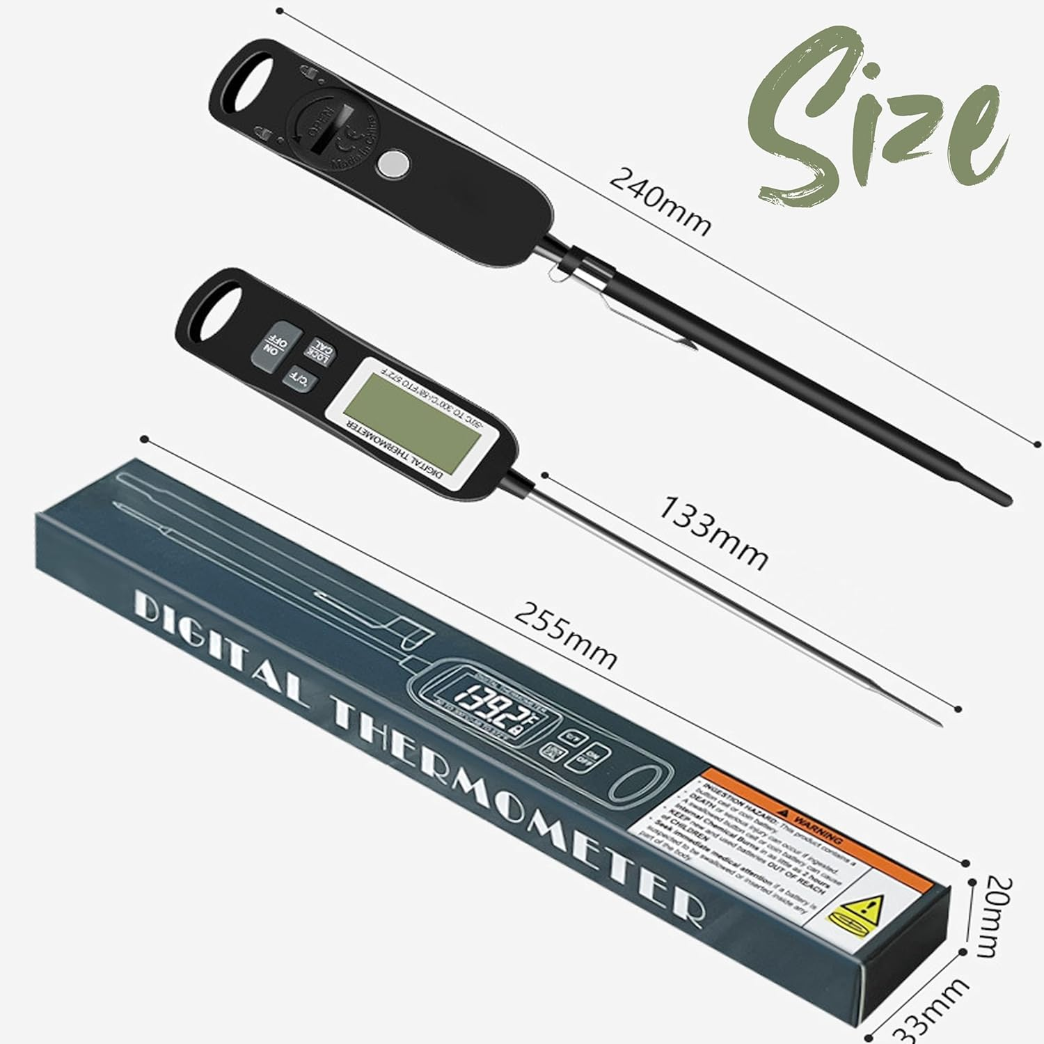 Digital Meat Thermometer &ndash; Fast, Waterproof & Accurate for Cooking, Grilling & BBQ image number 2