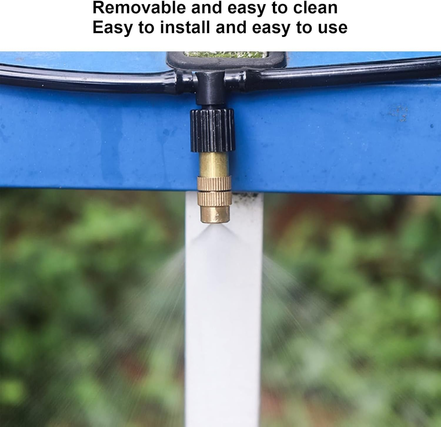 Lyfengdeam 10-Pack Removable Atomizing Nozzles for Misting - Easy Installation Spray Heads for Greenhouse & Garden Cultivation