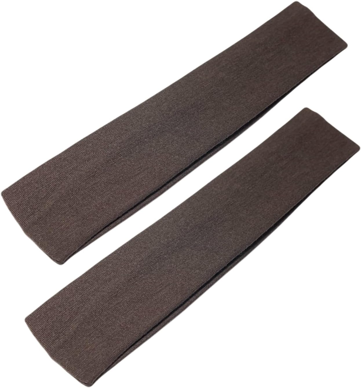 WESTEND CHOICE 5Cm Wide Headbands 2 Pack Plain Stretchy Kylie Head Band Bandeau Unisex Headbands for Women & Men Soft Hair Band Gym Exercise Yoga Headband (Black)