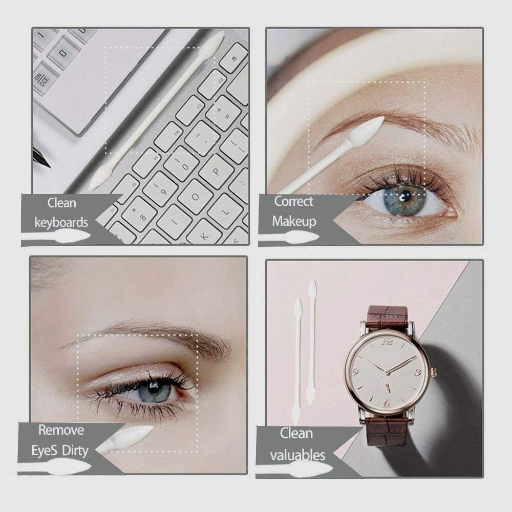 800 Pieces Cotton Swabs, Double Precision Tips with Paper Stick, 4 Packs, 200 Pieces 1 Pack (Double-Pointed Shape) image number 3